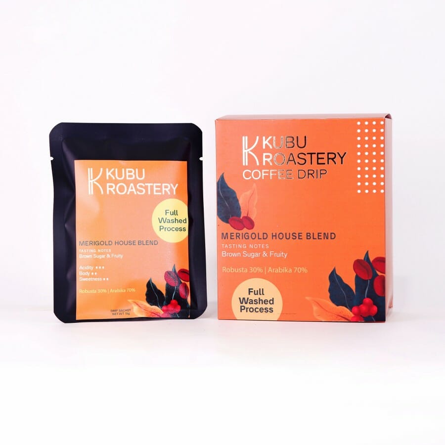 MERIGOLD SERIES COFFEE DRIP BLEND ARABIKA ROBUSTA 15 GRAM